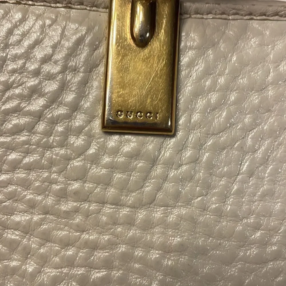 Gucci woman’s canvas and cream leather wallet - Picture 6 of 16